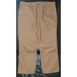 Duluth Trading Co Mens 42x30 Flannel Lined Khaki Canvas Work Pants Outdoors